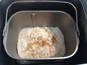 Put ingredients in the pan